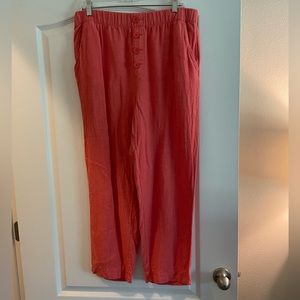 Loft Outlet Linen/Viscose High Rise Pants. Large